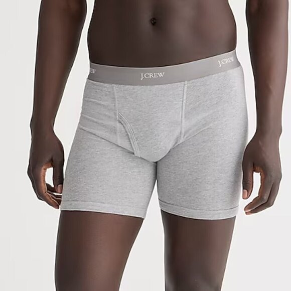 J. Crew Men's Stretch 4" Cotton Blend Boxer Briefs Gray Size M NWT - Picture 1 of 4